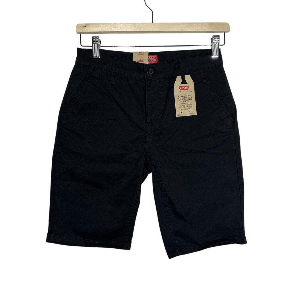 Levi's Boys 14 XX Chino Shorts Straight Fit Black Knee Length School Casual